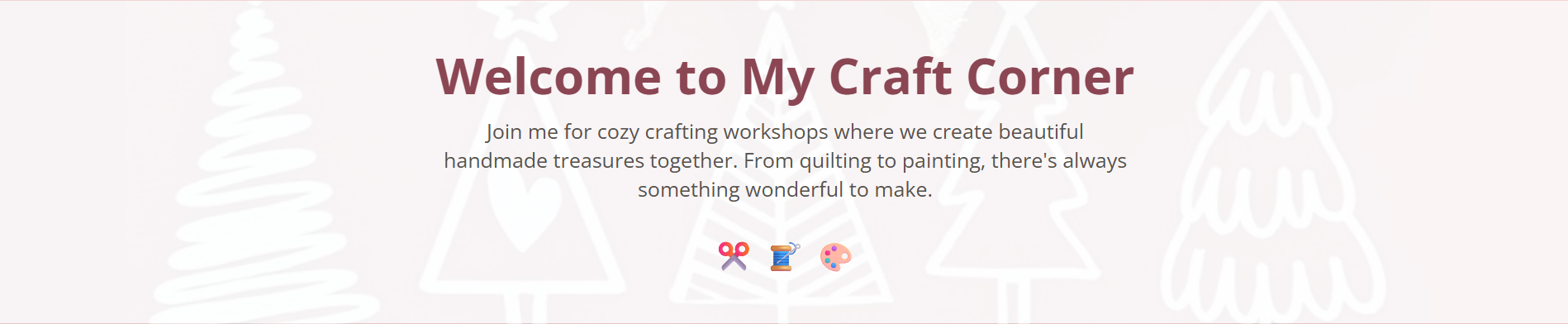 Screenshot of Made By Jane craft website showing workshops and handmade products